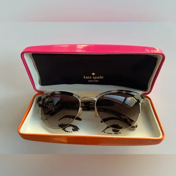 Kate Spade Brown Tortoise Half Rim Wayfarer Eyeglasses Ziba/S JDW Y6 53 19 135 - Picture 2 of 6